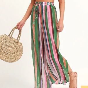 Eternal Vacation Multi Striped Swim Cover-Up Pants
